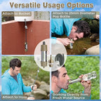 Miniwell L630 Portable Water Filter with Upgraded Vacuum Packaging - 25 Year Storage, Long Lasting and Versatile Usage Options, 2 Pack Filters,Bucket Connectors and Hoses