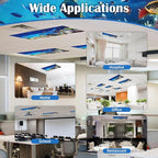 4 Pcs Fluorescent Light Covers - Classroom, Office 4 x 2 Feet Flame Retardant Magnetic Covers for Ceiling Lights Filters (Underwater World)