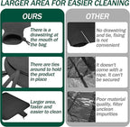 5 x 10ft Dewatering Bags with Drawstring Extra Large Dewatering Filter Bag Silt Oil Sludge Sediment Filter Bag Non Woven Geotextile Fabric Filter Bags for Construction Sites Dredging