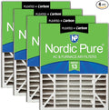 Nordic Pure 20x25x5 (Actual Size: 19 3/4 x 24 1/4 x 4 7/8) Air Bear AC Filter Replacement MERV 13 Plus Carbon 4 Pack