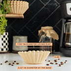 Tupkee Coffee Filters 8-12 Cups - 200 Count, Basket Style, Natural Brown Unbleached Coffee Filter, Made in the USA