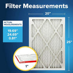 Filtrete 20x25x1 AC Furnace Air Filter, MERV 11, MPR 1000, Micro Allergen Defense, 3-Month Pleated 1-Inch Electrostatic Air Cleaning Filter, 4 Pack (Actual Size 19.69 x 24.69 x 0.81 in)