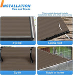 TANG Sun Shade Fabric Roll 8'x86' Shade Cloth for Garden Brown HDPE Mesh Shading Pergola Cover Replacement Canopy, 95% Blockage Sunshades for Outdoor Patio Backyard Plant