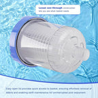 ATRACYPART Inline Leaf Catcher Canister for Pool Vacuum Compatible with Hayward W560 PoolVac Navigator Standard, Durable Leaf Trap Filter with White Basket, 5 Pcs Skimmer Socks