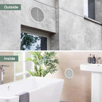 Vent Systems 8" Inch (Opening Dimensions) - Pack of 2 - White Soffit Vent Cover - Plastic Round Air Vent Grille - Built-in Mesh Screen - HVAC Register Louver for Bathroom, Home, Kitchen