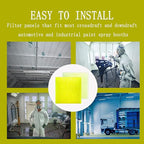 AUC Paint Booth Exhaust Filters,20" x 25" (100 pieces),22 Gram Fiberglass Paint Arrestors Pad,Captures Overspray Paint Particles in Paint booth