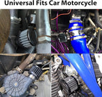 25mm Universal Air Intake Filter, 1" Intake Cold Air Filter, Auto Breathe Filter Vent Crankcase Cleaner with Adjustable Clamp-On Breather, Fits Car Motorcycle (Red)