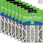 Nordic Pure 16x25x3 (Actual Size: 15 13/16 x 24 5/16 x 3) Trion Air Bear Cub 266649-101 Replacement MERV 13 Pleated AC Furnace Filters Plus Carbon, 7 Pack