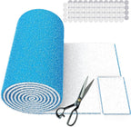 UBeesize Air Vent Filters, 120" x 12" Cut to Size Air Filter Material (50+ Filters), MERV 8 Triple Vent Filter Kit for Home Floor, Grilles, Ceiling, HVAC Furnace Vents, With 48PCs Adhesive Hook Tape