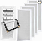 4-Pack 5"x11" White Powerful Magnetic Vent Covers - Super Strong Neodymium Magnets, No Slip & No Drill Needed - Secure Fit for Floor/Wall/Ceiling Registers - Durable Air Vent Screen (White, 5x11)