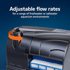 Aqueon SmartClean Power Filter with EcoRenew Filter Cartridge, Quick and Easy Water Changes, Quiet Operation, Adjustable Flow, for 30-50 Gallon Freshwater and Saltwater Aquariums, Large