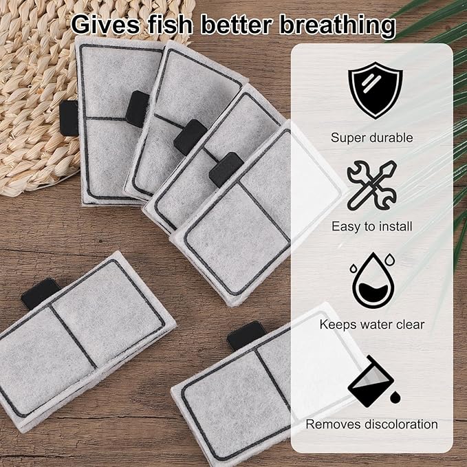20pcs Filter Cartridges Compatible with Top Fin EF-S & BF5 BETTAFLO, 9.5x5.5cm/3.74x2.17in Fish Tank Filter Cartridge Replacement for Aquarium Water Filtration