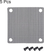 uxcell PC Dust Fan Screen with Screws for Cooling Dustproof Case Cover PVC 50mm 5pcs