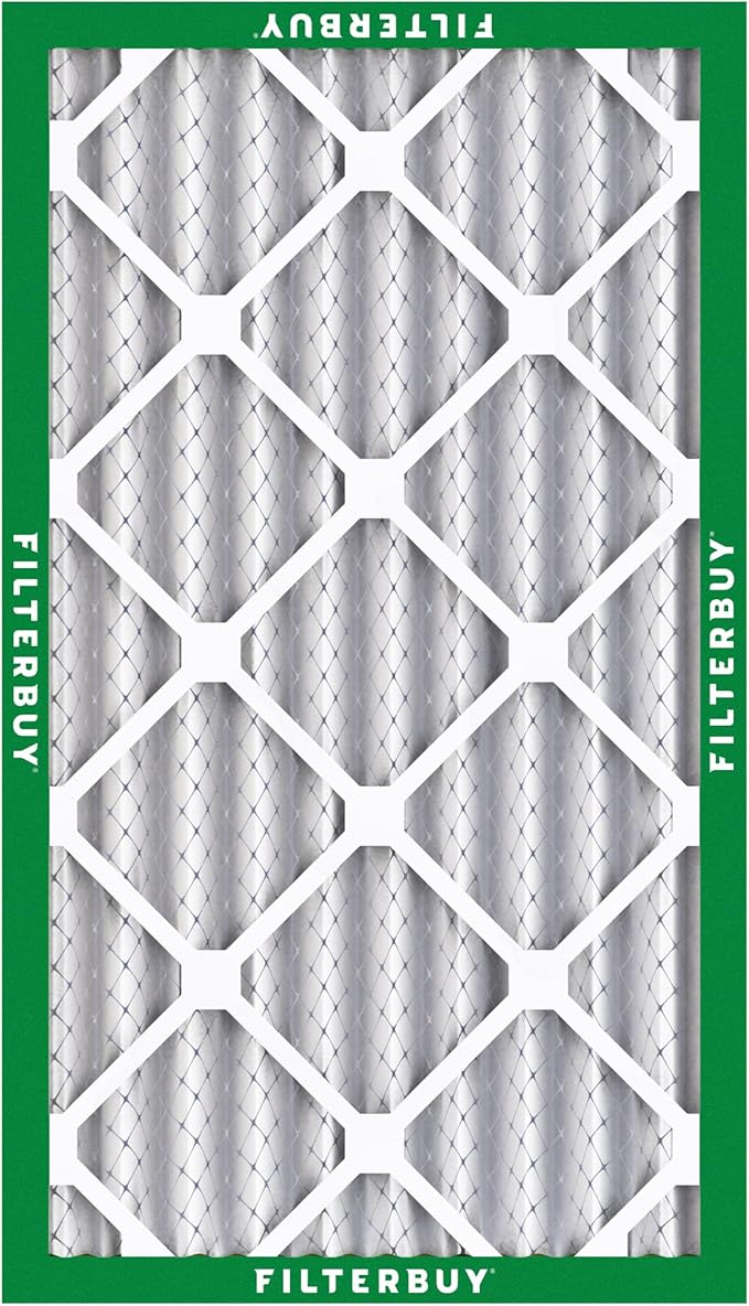 Filterbuy 16x24x4 Air Filter MERV 8 Essential Dust & Allergy Defense (2-Pack), Electrostatic Pleated HVAC AC Furnace Filters Replacement, Made in USA (Actual Size: 15.38 x 23.38 x 3.63)