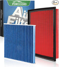 Cabin Air Filter and Engine Air Filter Fits for Toyota 4RUNNER 4.0L (2024-2010), Lexus GX460 4.6L (2023-2010) Activated Carbon Cabin Filter Replacement CF10285 1780138051