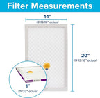 Filtrete 14x20x1 AC Furnace SMART Air Filter, MERV 12, MPR 1500, Track Filter Life With Bluetooth Enabled Sensor, CERTIFIED asthma & allergy friendly, 2-Pack (Actual Size 13.84x19.84x1.1 in)