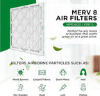 Mann+Hummel 16x24x2 MERV 8 Pleated HVAC AC Furnace Air Filters. 4 Pack. (Exact Size: 15.38 x 23.38 x 1.75 Inches)