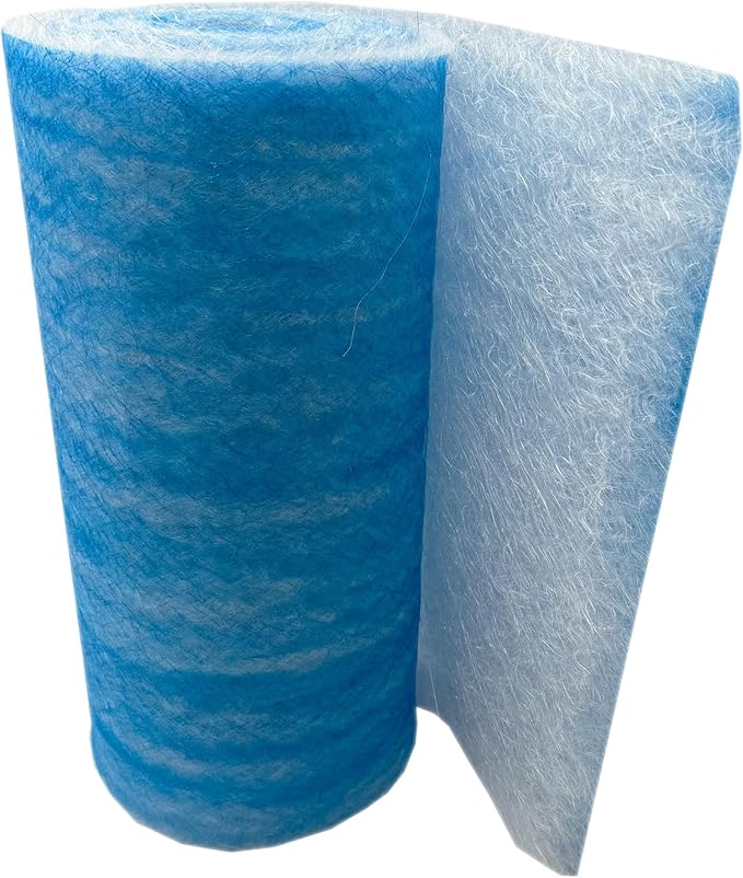 Paint Booth Exhaust Fiberglass Filter Roll, Blue/White Paint Arrestor for Spray Booth (36" x 200ft)