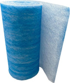 Paint Booth Exhaust Fiberglass Filter Roll, Blue/White Paint Arrestor for Spray Booth (25" x 200ft)