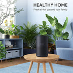 FULMINARE Air Purifiers for Bedroom H13 True HEPA Air Filter Quiet Air Cleaner With Night Light Portable Small Air Purifier for Home, Office, Living Room (Black 2 Pack)