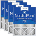 Nordic Pure 20x25x5 (Actual Size: 19 3/4 x 24 3/4 x 4 3/8) Lennox X6673 X6675 Replacement MERV 12 Air Filters 4 Pack