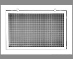 HVAC Premium 6" x 14" Cube Core Eggcrate Return Air Filter Grille for 1" Filter - Aluminum - White [Outer Dimensions: 8.5" x 16.5"]