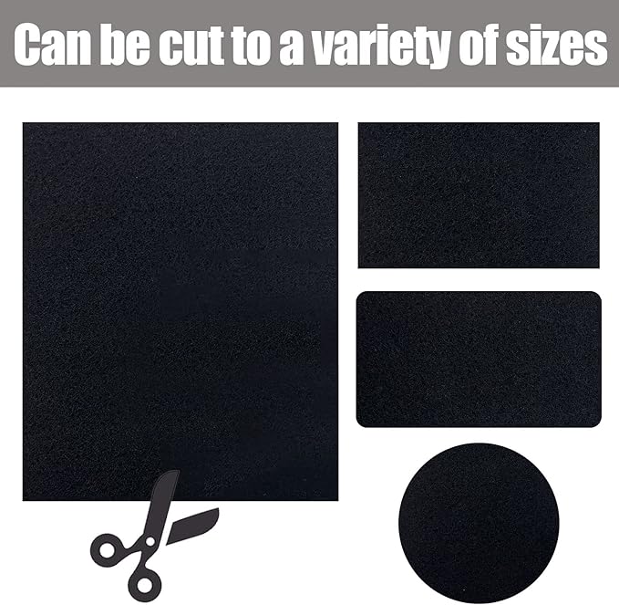 Carbon Fabric Filter - 16" x 48" x 0.12" Activated Charcoal Hepa AC Vent Filter Replacement