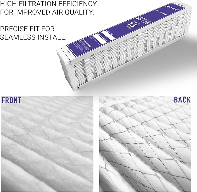 Compatible for Carrier & Bryant EXPXXFIL0320 Air Filter Replacement EXPXXFIL0020 20x25x5 (2-Pack), MERV 13, Foldable Media