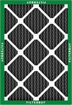 Filterbuy 24x25x1 Air Filter MERV 10 Odor & Allergy Defense with Activated Carbon (4-Pack), Electrostatic Pleated HVAC AC Furnace Filters Replacement, Made in USA (Actual Size: 23.88 x 24.88 x 0.75)