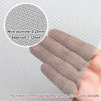 Stainless Steel Woven Wire Mesh Window Screen Mesh, Stainless Steel Woven Wire Mesh, 16 Mesh Rodent Proof Insect Screen, for DIY, Vent, Filter, Window & Garden (Silver 16 Mesh)