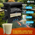 Aquatic Experts Beige COARSE Pond Filter Pad - 1.25 inch Thick - Bulk Roll Water Garden Filter Pond Media - Made in USA, (1.25 inch by 14 inch by 56 inch)