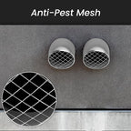Repa Market Ø6 Inch Duct Cover – Galvanized Steel Round Duct Cap with Mesh Screen – HVAC Exhaust or Intake Vent – Exterior Pipe Air Outlet – Spiral Ventilation Ducting Metal End Plug