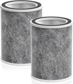HP201 Replacement Filter Compatible with Shark HP201/HP202/HP232/UA205/AP1000 and for Shark HC501, HC502 Air Purifier MAX, 3-in-1 HEPA Air Filter, Part # HE2FKBAS HE2FKBASMB, 2 Pack