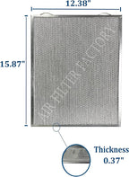 Air Filter Factory Aluminum Filter 203371, 136388 Replacement For Honeywell F50A, F50E HVAC Furnace EAC Aluminum Mesh Pre-Filters 12-3/8" x 15-3/4" x 3/8" 2-Pack