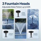 VIVOHOME All-in-One Pond Filter Fountain System Kits, 540 GPH Submersible Water Pump for Ponds up to 1060 Gallons