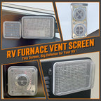 TONDA RV Furnace Vent Screen, Bug Screens Heater Vent Cover for Camper with Installation Tool and Silicone Rubber, 4 Pack