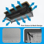 4 x 8'' Floor Vent Cover Trap, Floor Vent Screen Net for Home Floor, Air Vent Filter Mesh Catches Coin, Toys, Pet Food and Hair, Keeps Duct Cleaning - with Spreader Bar 4 Pack