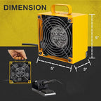 KOTTO Solder Smoke Absorber New with Removable Magnetic Flaps Remover Fume Extractor Smoke Prevention Absorber DIY Working Fan for Soldering Station (Yellow)