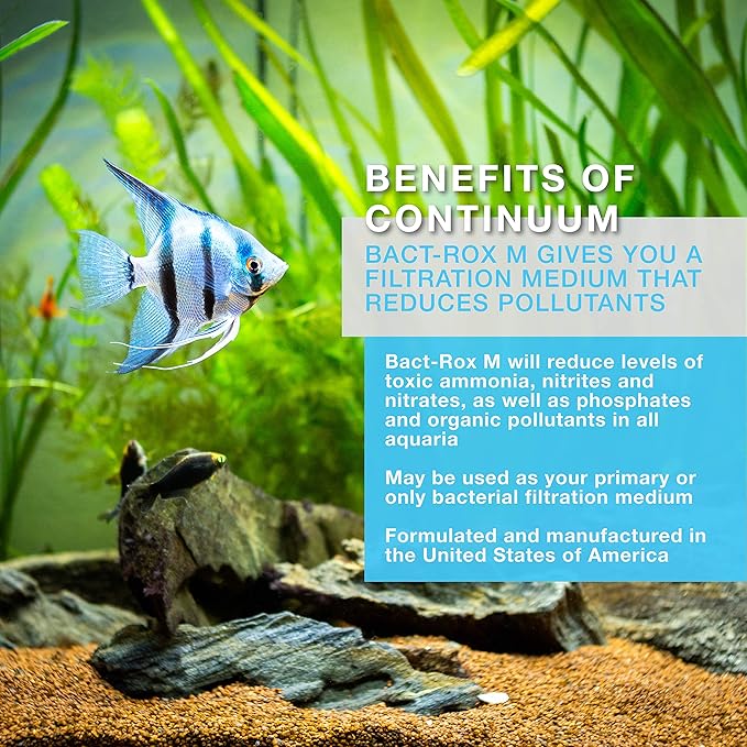 Continuum Aquatics Bact Rox M - Porous Biological Filter Media for use in Ponds, Reefs, Marine, and Freshwater Aquariums, Medium, 4 Liter