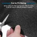 PATIKIL 39" x 39" x 0.2" Air Conditioner Filter Replacement, 2Pcs Washable Reusable Cut to Fit Foam Filter Air Filter for RV AC Vent Window Purifiers Computer, 40PPI
