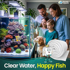 Aquatic Experts Aquarium Filter Floss for Fish Tank Filters - FilterFirst Aquarium Filter Pad - Media Roll for Crystal Clear Water, 3/4" - 1" Thick (12 Inch Wide, 12 Inch Long - 5 Pack)