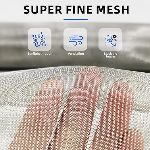 304 Stainless Steel Mesh Screen, Wire Screen Mesh, Rust Free Woven Wire Mesh, Metal Mesh Screen for Air Vents, Window Screen, Filters, Cage,Garden Covers (40mesh 47in×118in)