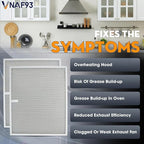 Upgraded 2 Pack BPS1FA30 Grease Filters 12"x14" Compatible with Broan Allure Range Hoods, Replaces 99010299 Vent Filters