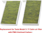 EPAuto CP681 (1107681-00-A) Premium HVAC Cabin Air Filter with Activated Carbon, Replacement for Tesla Model 3 (2017-2025), Model Y (2020-2025)