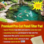 Aquatic Experts Beige COARSE Pond Filter Pad - 1.25 inch Thick - Compatible with Savio Standard Skimmerfilter RS020 Filter Media Pad - Made in USA (14" x 18" - 3 Pack)
