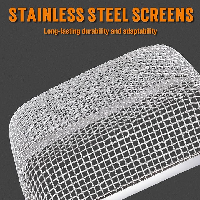 TONDA RV Furnace Vent Screen, Bug Screens Heater Vent Cover for Camper with Installation Tool and Silicone Rubber, Square