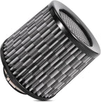 Cold Air Intake Filter High Performance Washable Filter Clamp-On Replacement Air Filter Flange Diameter 3inch/76mm Carbon Fibre Pattern