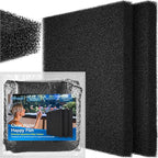 Borlech Aquarium Bio Filter Sponge Pad - Cut-to-Size Aquarium Filter Media for Fish Tank, Pond, Sump - Mechanical & Biological Filtration (18.5"x18.5"x1.6", 20PPI, 2 Pack)