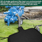 5 x 10ft Dewatering Bags with Drawstring Extra Large Dewatering Filter Bag Silt Oil Sludge Sediment Filter Bag Non Woven Geotextile Fabric Filter Bags for Construction Sites Dredging