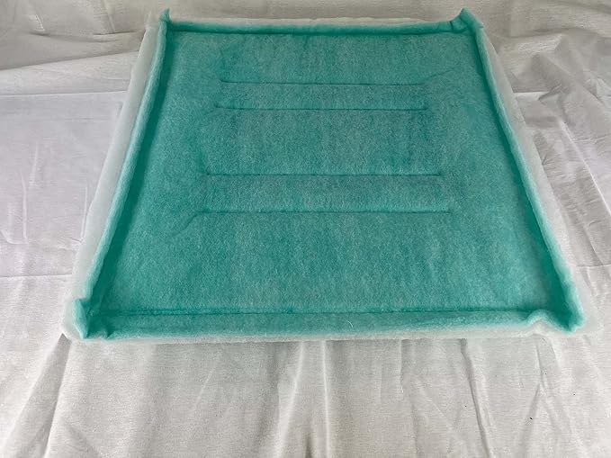 wioboy Paint Spray Booth Intake Filter Pad, 20" x 20" (20/case) Tacky Panel with Internal Wire Frame